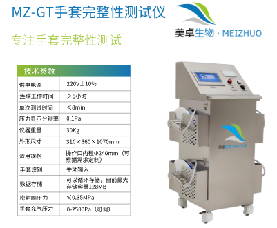 RABS 系统套袖 / 手套完整性检测，美卓 MZ-GT 耐